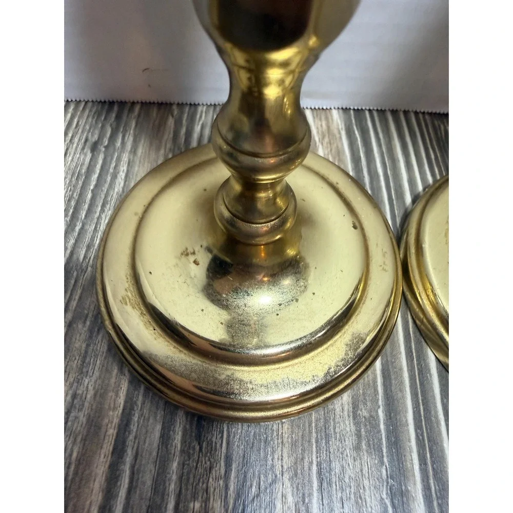 Baldwin Vintage Pair Brass Candlesticks 7 1/4